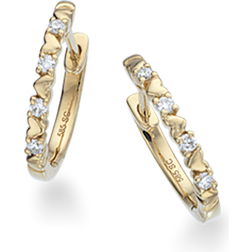 Scrouples Clip Creol Karat Guld Øreringe med Brillanter 0,09 Carat W/SI