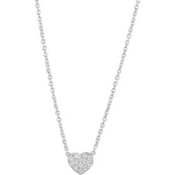 Nordahl Andersen Hjerte Karat Hvidguld Halskæde med Brillanter 0,064 Carat W/SI