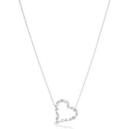 Sif Jakobs Adria Amore Necklace Pearl Zirconia - Silver/Clear/White
