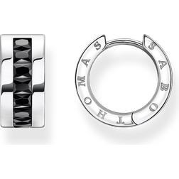 Thomas Sabo Sterling Silver Black Pav Stones Earrings CR670-643-11