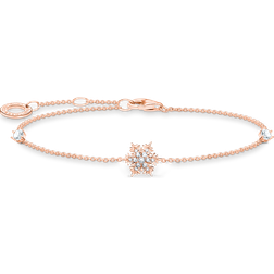 Thomas Sabo Bracelet flocon de neige avec pierres blanches or rose bianco A2082-416-14-L19V couleur or rose/blanc