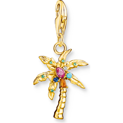 Thomas Sabo Gold Plated Colourful Palm Tree Charm