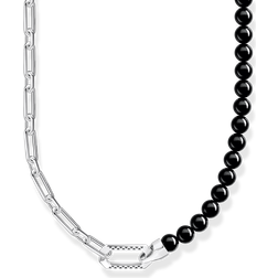 Thomas Sabo Halsband Med Svarta Onyx Beads - Silver
