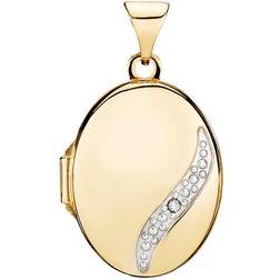 Lund Medallion Pendant - Gold/Transparent