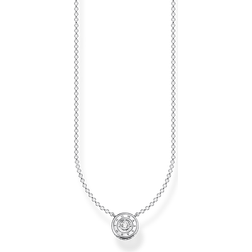 Thomas Sabo Halsband Cirkel Med Vit Sten Silver - Silver