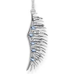 Thomas Sabo Silver Blue Stone Phoenix Wing Pendant