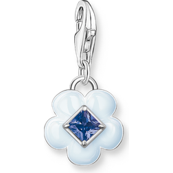Thomas Sabo Blomma Med Blå Sten Silver - Silver