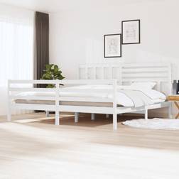 vidaXL Bed Frame White Super Bettrahmen