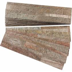 ACP A96 Aspect 6" Faux Stone Linear DIY Peel and Stick Backsplash Tarnished Flooring Tile