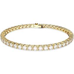 Swarovski Matrix Tennis Bracelet - Gold/Transparent