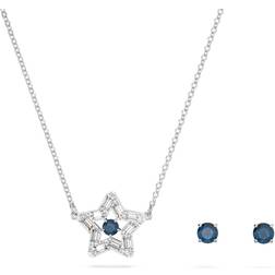 Swarovski Stella Set Stern - Blau/Rhodiniert