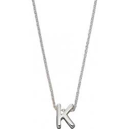 Beginnings Initial Plain Silver Initial Necklace N4438