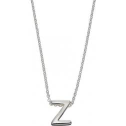 Beginnings Initial Z Plain Silver Initial Necklace N4453