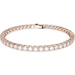 Swarovski Matrix Tennis Bracelet - Rose Gold/Transparent