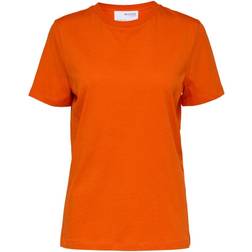 Selected Klassisk T-shirt orange