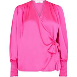 Co'Couture Leika wrap blouse pink