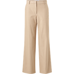 Selected Klassiska Byxor Med Vida Ben Beige