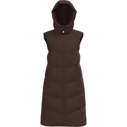 Pieces Jamilla Long Puffer Vest Chicory Coffee - Female