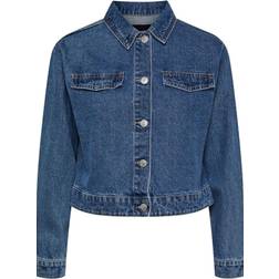 Pieces Jeansjacke Regular Fit - Blau