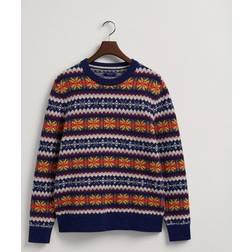 Gant D2. FAIR ISLE C-NECK Blå