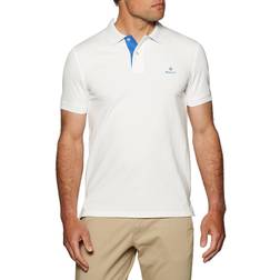 Gant Contrast Collar Pique Polo Shirt - Mens