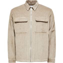 Selected Homme Corduroy Overshirt Beige