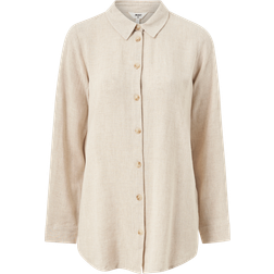 Object Sanne Long Sleeve Shirt - Elfenbein