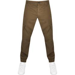 HUGO BOSS Relaxed-fit cargo trousers in stretch cotton