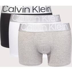 Calvin Klein 3 Pack Boxershorts Trunks - Mehrfarbig/Black/White/Grey Heather