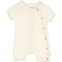 Wheat Alberta Knit Playsuit, 1101 Cloud Melange 1M/56