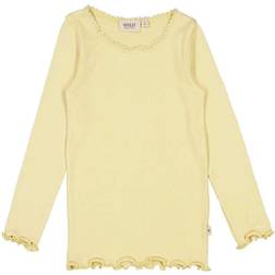 Wheat Langærmet Blonde Rib T-shirt yellow dream