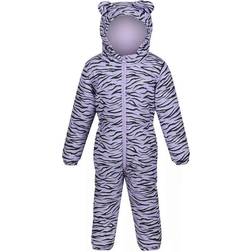 Regatta Childrens/kids Penrose Zebra Print Puddle Suit (pansy)