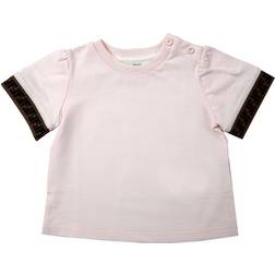 Fendi Baby Girl's Baby Ff Cuff Logo T-shirt Pink