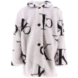 Calvin Klein Monogram Teddy Coat - Grå/Svart