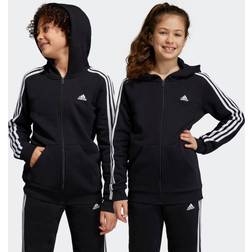 Adidas Essentials 3-Stripes Fleece Full-Zip - Black/White