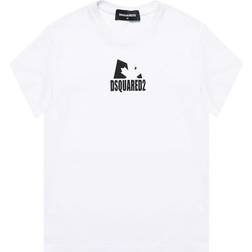 DSquared2 Boys Logo Print Cotton T-Shirt White 10Y