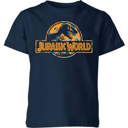 Jurassic Park World Logo Tropical Kid's' T-Shirt Navy