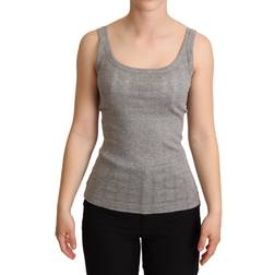 Dolce & Gabbana Women's Gray Cotton Modal Canotta Tank Top T-shirt