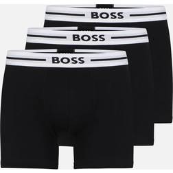 HUGO BOSS Solid Cotton Bold Boxer - Black