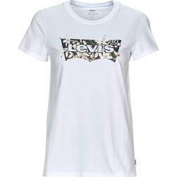 Levi's Hvid T-shirt med blomstret logoprint HVID