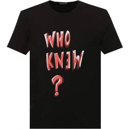 Neil Barrett Mens Who Knew Logo T-shirt Black