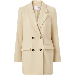 Dobbeltradet Blazer Beige