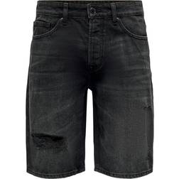 Only & Sons Onsavi Shorts Black Damage Ma 2342