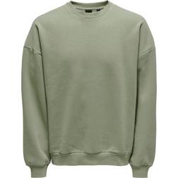 Only & Sons Relaxed fit Crewneck Sweatshirt - Green/Seagrass