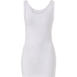 Only Live Love Long Tank Top - White