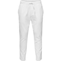 Only & Sons Tapered Fit Hose mit Stretch-Anteil Weiß