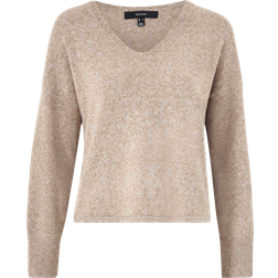 Vero Moda V-ringning Nedsänkta Axlar Pullover Sepia tint