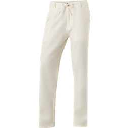 Selected Homme Linen Blend Slim Tapered Trouser - White