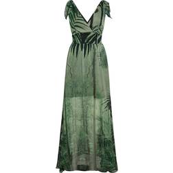 Guess Women's Venus Smocked Floral-Print Maxi Dress Raiforest