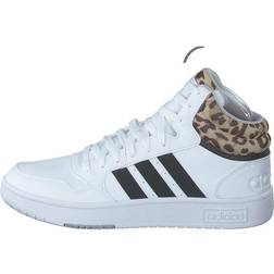 Adidas Hoops 3.0 Lifestyle Basketball Mid Classic Shoes - Cloud White/Core Black/Grey Two